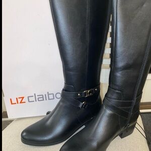 Brand new. Still in the box Liz Claiborne size 7.5 Women's Black Riding Boots.